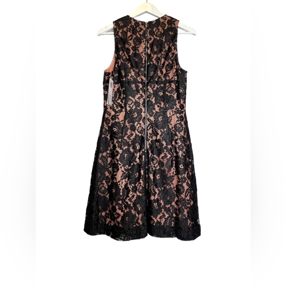 French Connection | NWT Black/Nude Lace Sheath Dress Sz 8 - Picture 5 of 9